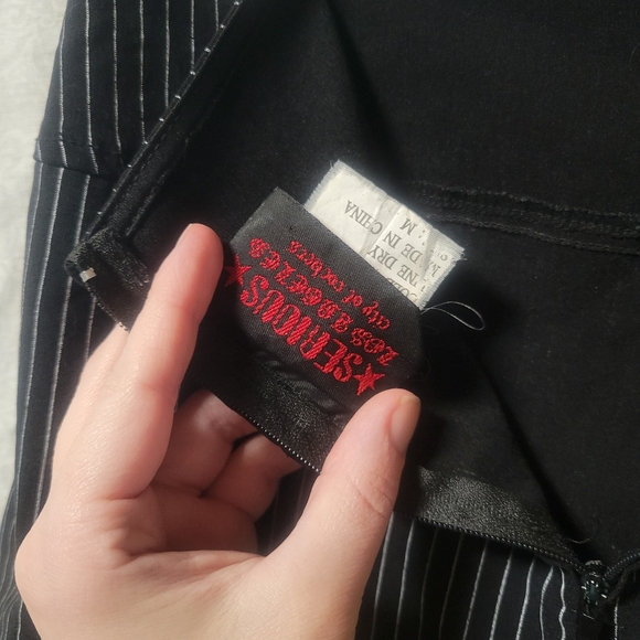 Serious corporate goth pencil skirt vintage authentic y2k hot topic - Picture 3 of 7